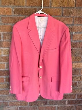 VTG 100% Cashmere Bumblegum Pink Blazer Suit Jacket Prom Disco Wedding Sz 44